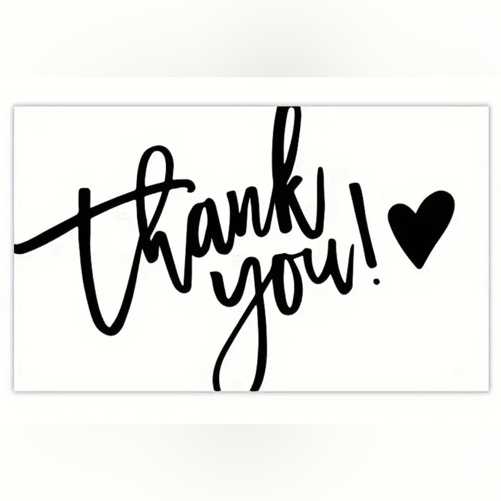 Chic Black and White Thank You Cards, NEW